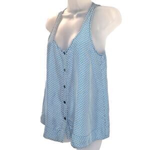 MARTIN & OSA Size XS Silk Graphic Print Racer Back Trapeze A Line Tank Top